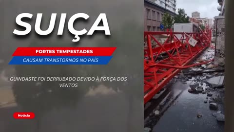 Suiça, 23 de julho, forte tempestade causa transtornos no país.