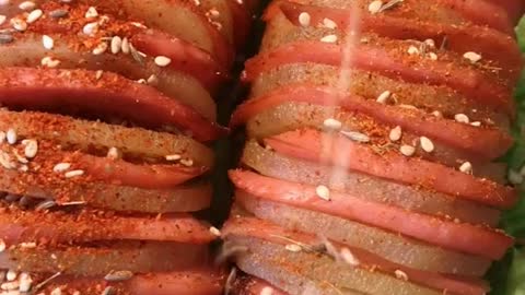 Lunch with French fries and sausage