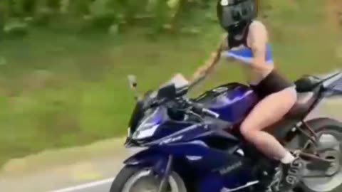 Girls ride bike