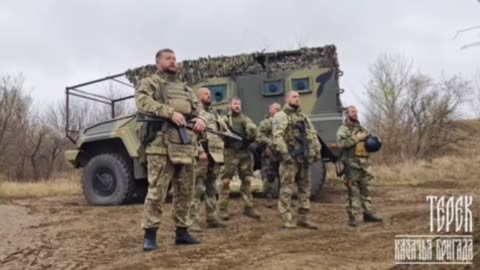 ❗️Russian Orthodox Cossacks of the Terek Brigade praying before battle🇷🇺☦️