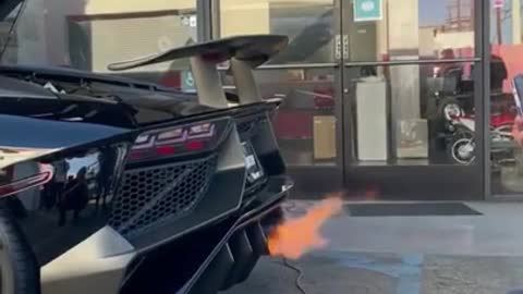lamborghini SV flamethower and exhaust sound🥵🤩