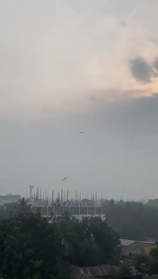 Helicopter hited throw missile