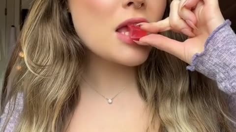 Let's try strawberry flavor crystal candy 🍬 #asmr #shortvideo #shortsfeed