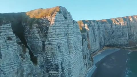 The Elephant Trunk Coast in Normandy, France