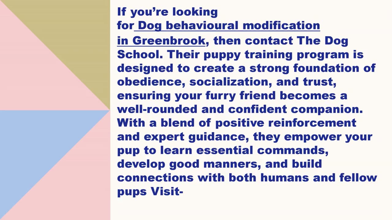 Best Dog behavioural modification in Greenbrook