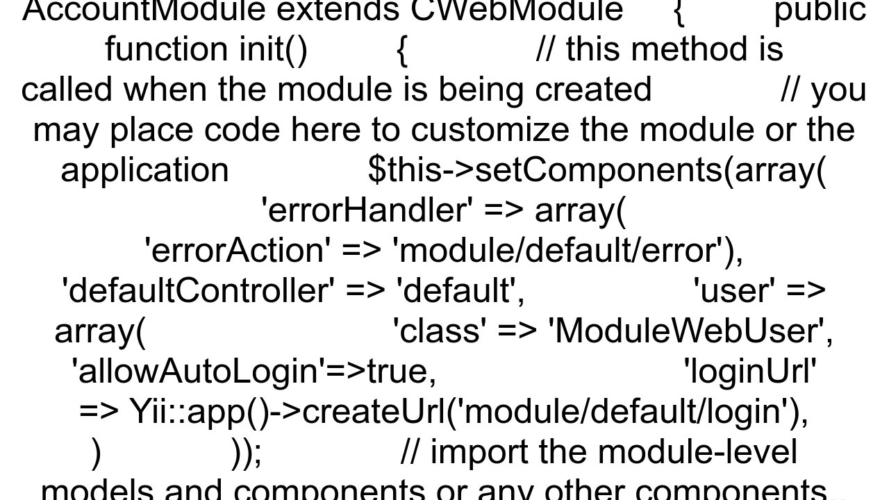 Can a module have its own config file