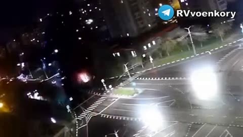 A camera captured the moment of the fall and explosion of an Su-34 air bomb in Belgorod.