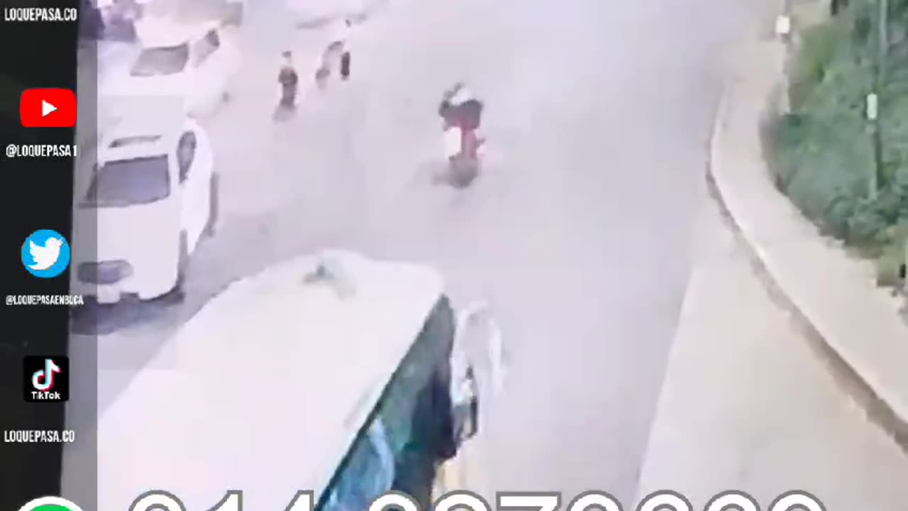 Momento exacto del accidente que dejo una persona sin vida