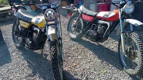 1975 yamaha dt400b & 250b, the rite vid