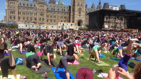 Yoga on Parliament Hill Ottawa