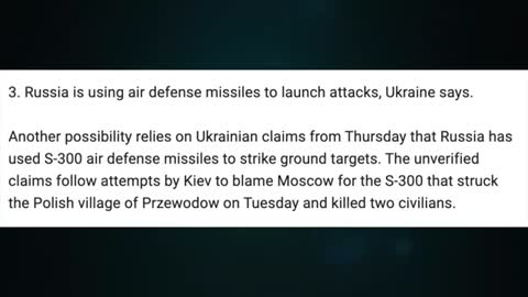 NYT, where did missiles come from? Russia hits Motor Sich. CNN, US running low on weapons. U/1