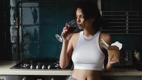 sexy girl in the kitchen