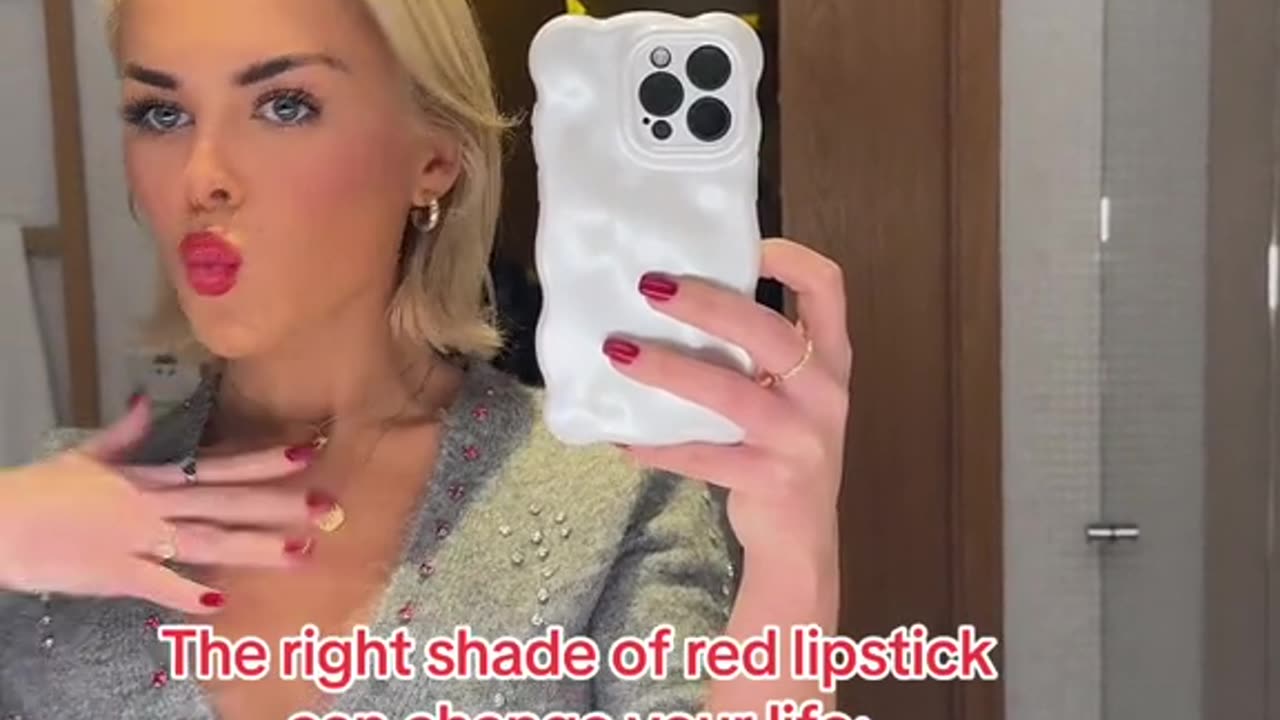 The right shade of red lipstick