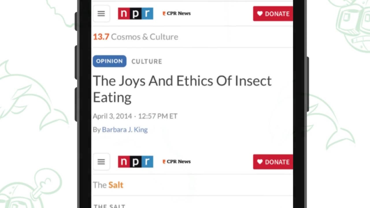 NPR and the Eat the Bugs Right Wing Conspiracy