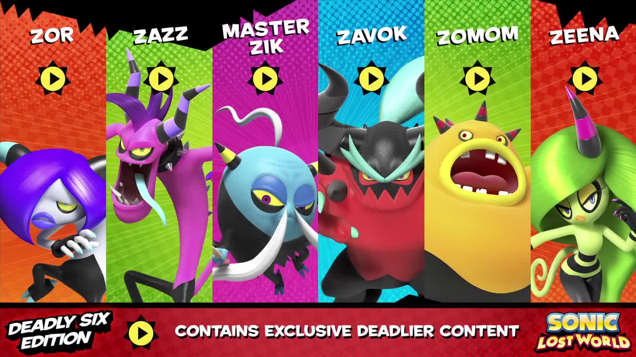 Sonic Lost World - Deadly Six Extended Trailer