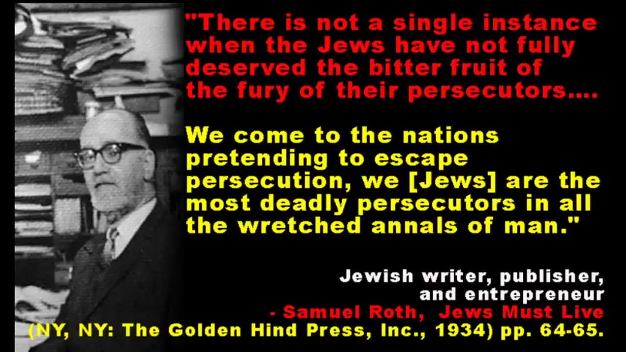 Jews Talk About Their Plan For Genocide Against Whites In Europe & America: Sicut Judaeis Non