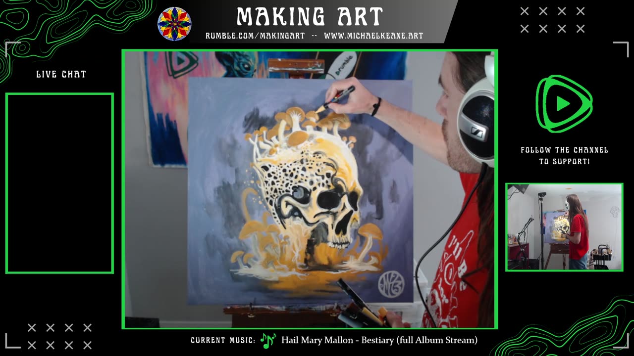 Live Painting - Making Art 9-13-23 - Mycelium Morti