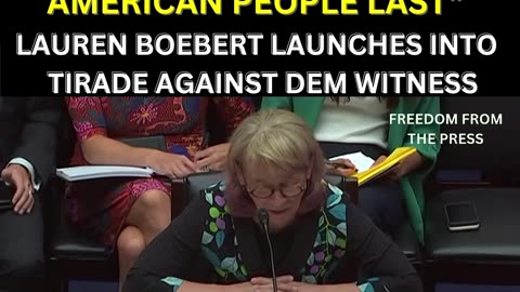 Lauren Boebert: The Biden Administration Puts Americans LAST
