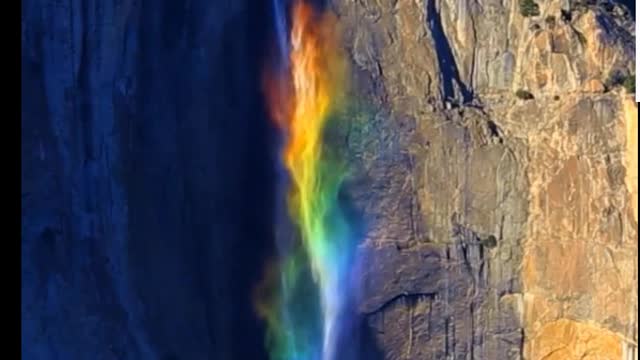 Famous falls Transform into a cascading rainbow