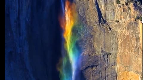 Famous falls Transform into a cascading rainbow