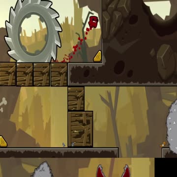 Nuevo nivel, cuchillas y acantilados #SuperMeatboyForever