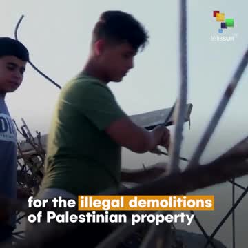 Israel Demolishes Palestinian School. Source: TeleSUR English