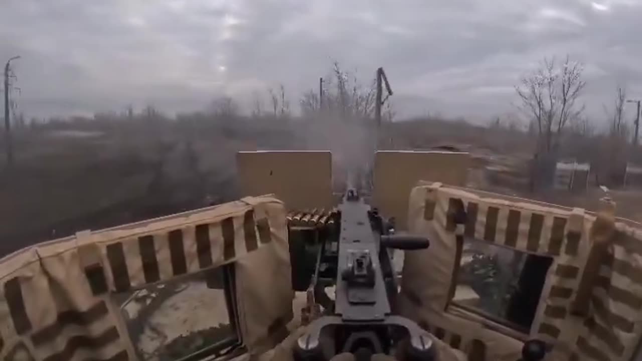 👀💥 Preliminary, a soldier of the 3rd Brigade fires from an MRAP MaxxPro machine