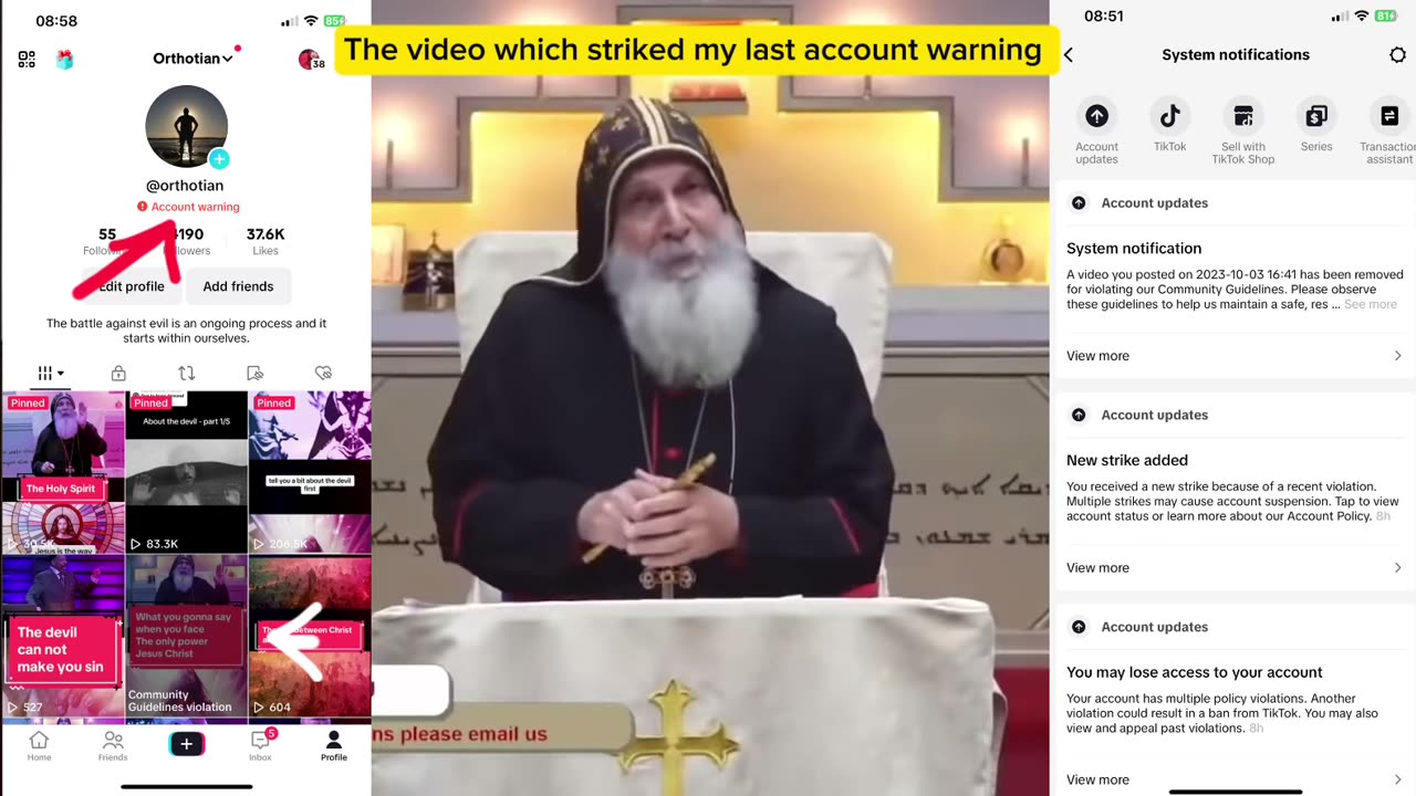 My banned/deleted TikTok video. Christianity is targeted.