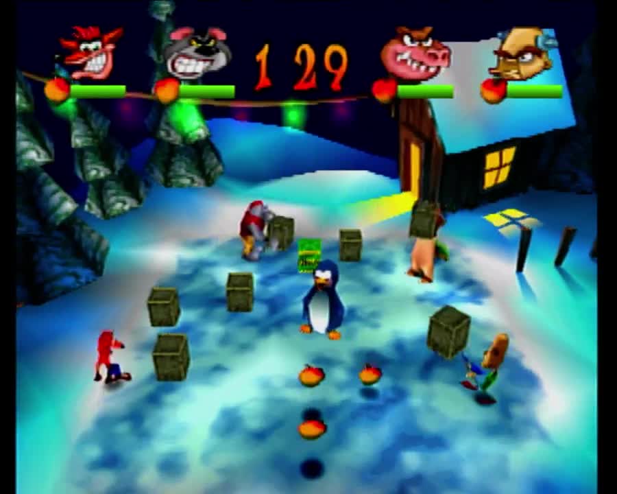 Crash Bash - Crate Crush Gameplay On Snow Bash