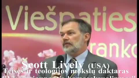 Scott Lively Homoseksualizmas 2007.05.15