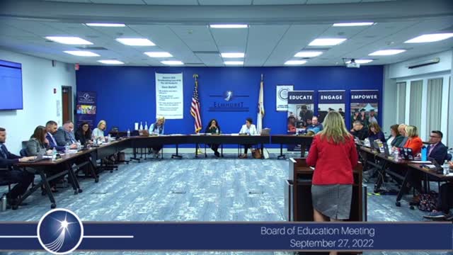 9/27/22 Elmhurst D205 BOE Meeting - Deanne Mazzochi