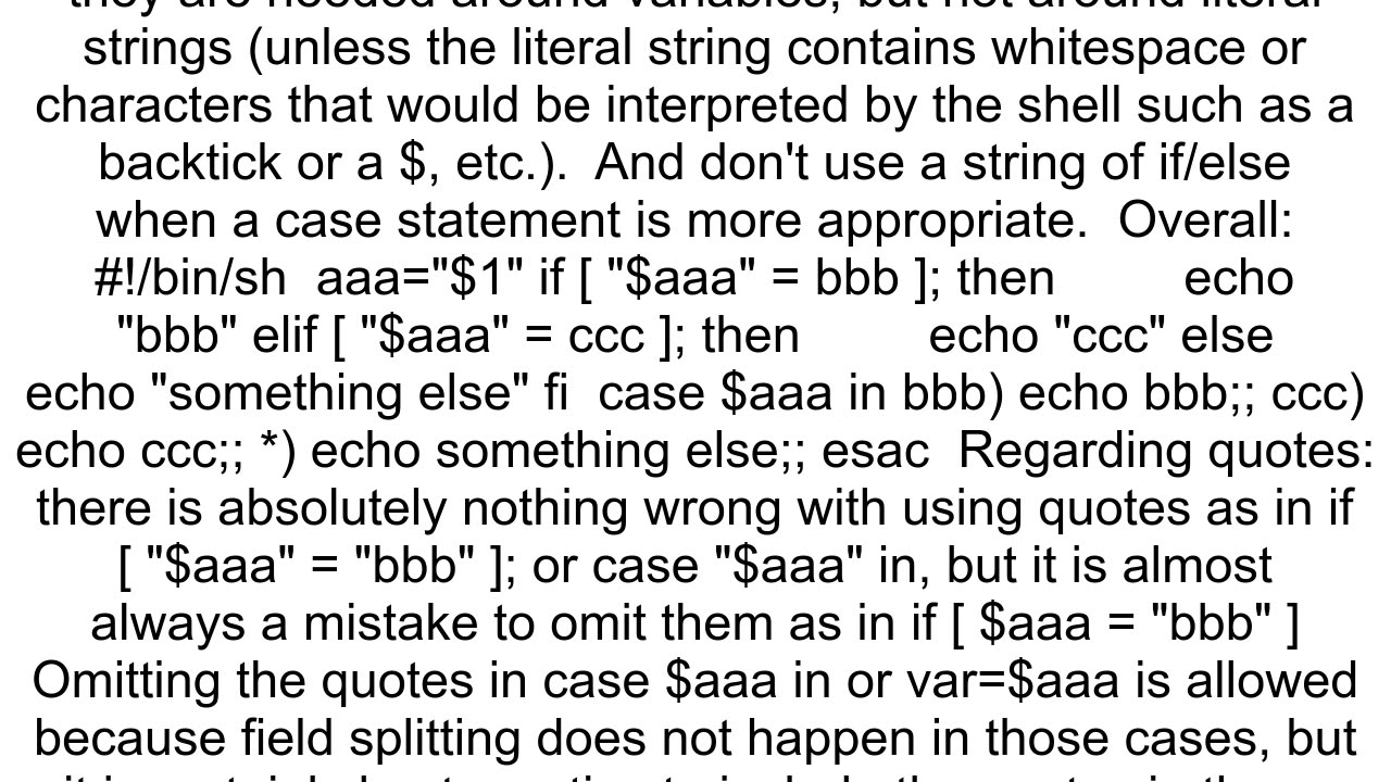 How to use if elif else in bash