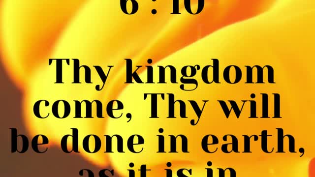 JESUS SAID... Thy kingdom come, Thy will be done in earth, as it is in heaven.