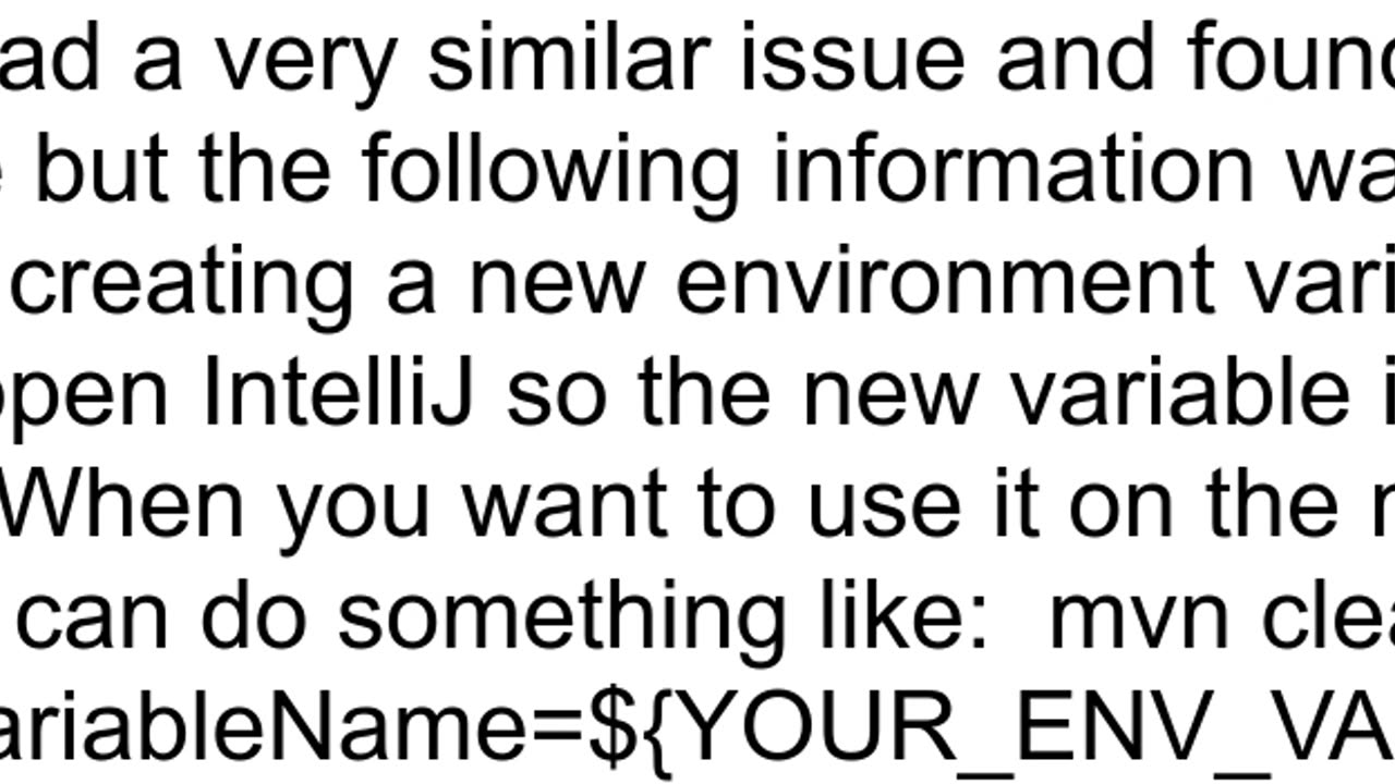 How can I make Intellj use my environment variables