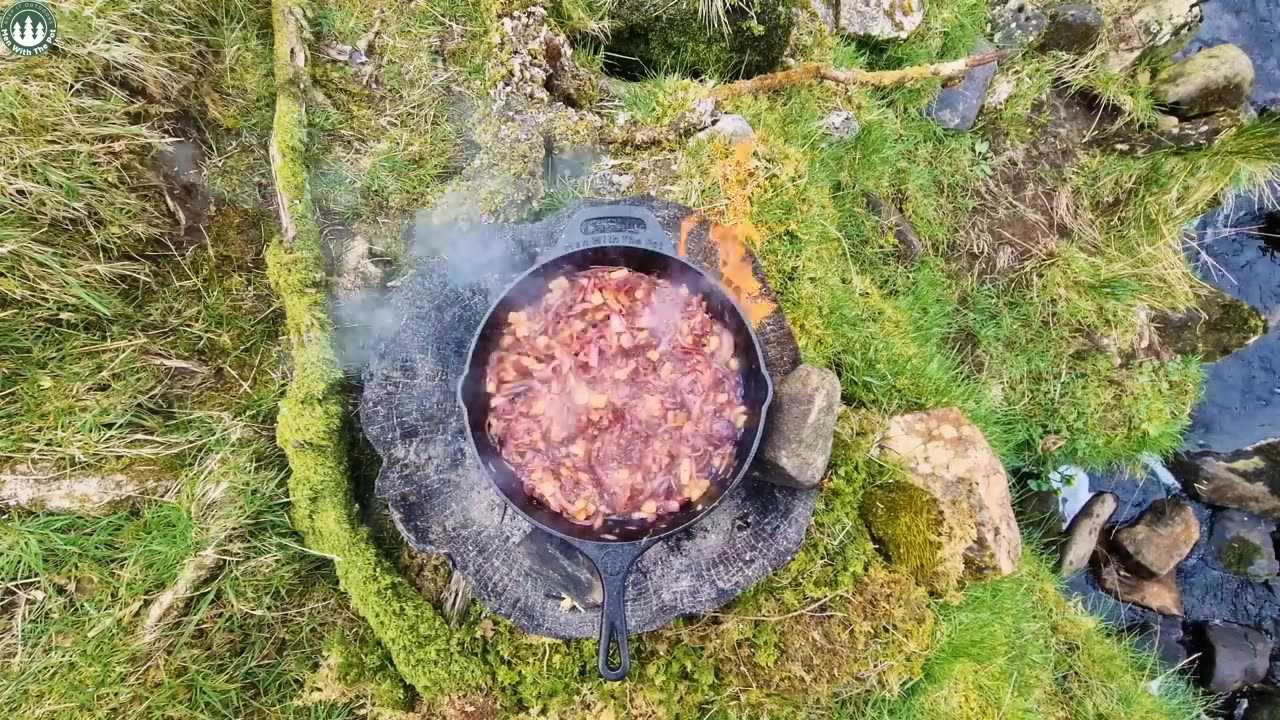👑King of all CHICKEN BURGERS (beautiful nature, relaxing sounds, Camping, ASMR)