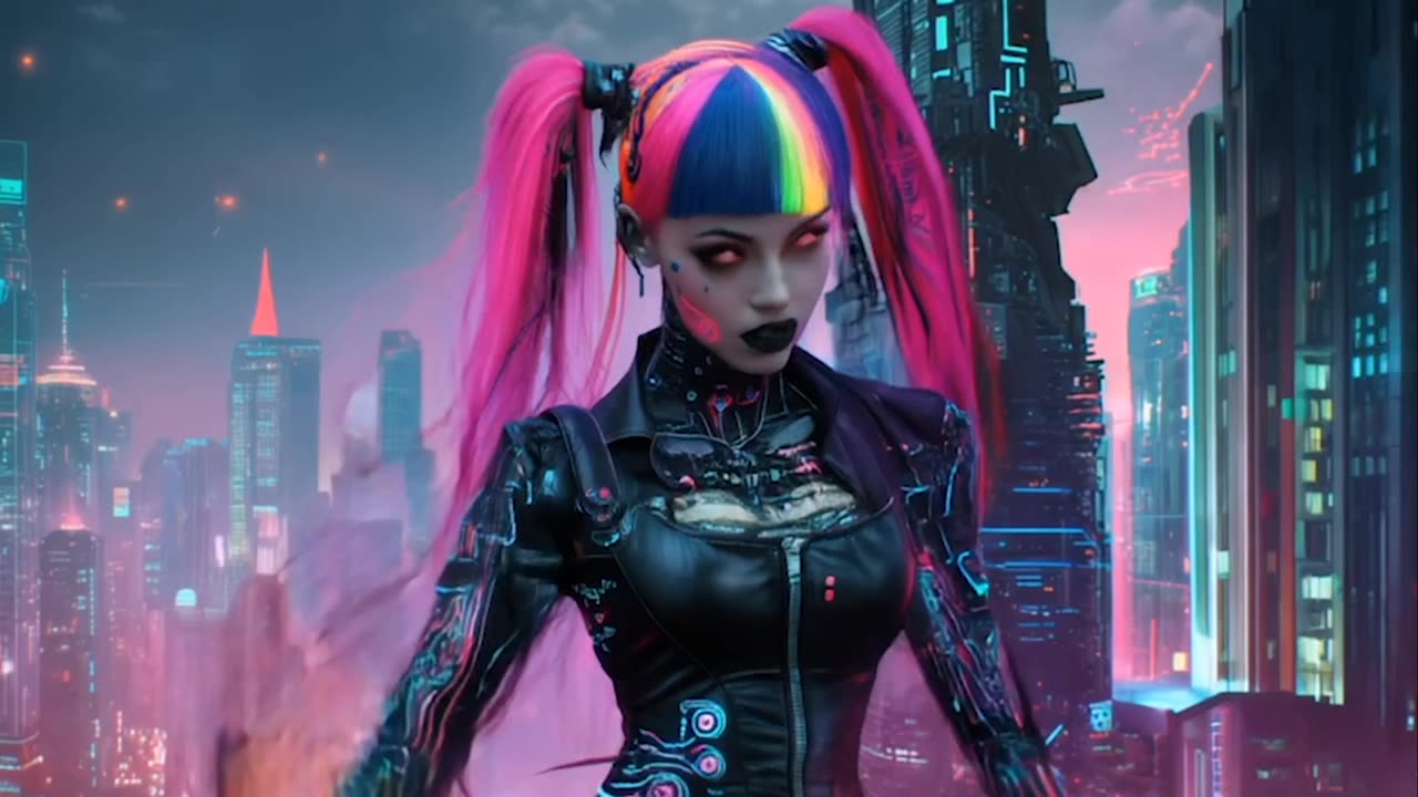 Industrial Techno DJ Mix | Cyber Goth Girls at Night