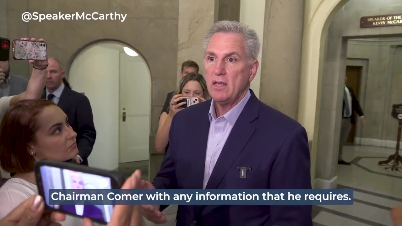 McCarthy SLAMS the Biden DOJ’s “two-tier system” following Hunter’s plea agreement.