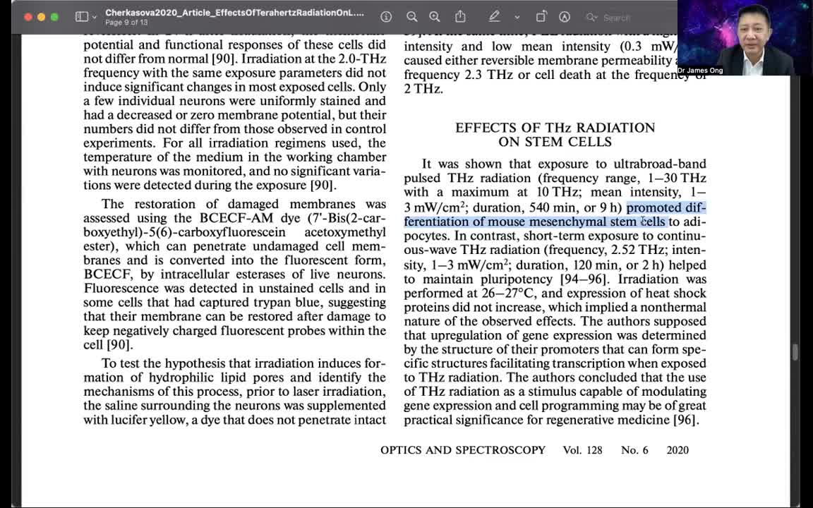 iTeraCare and Terahertz Frequency by Dr James Ong