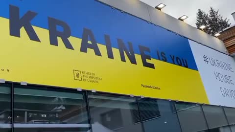 Check out the "Ukraine House" at Davos with the slogan "Ukraine Is You