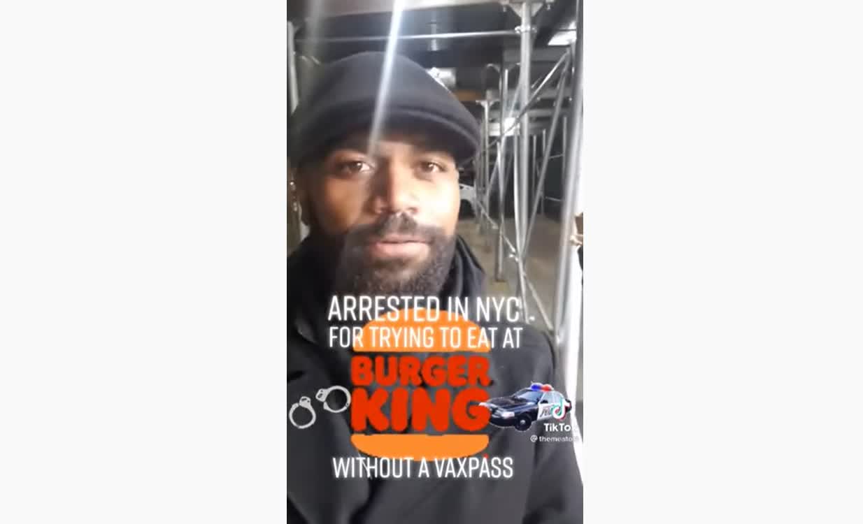 Man arrested in New York for not having a pass