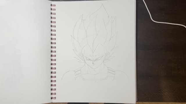 VEGETA ULTRA EGO SPEED DRAWING