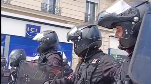 The French Police Do NOT Look Like They're Winning😐😐😐