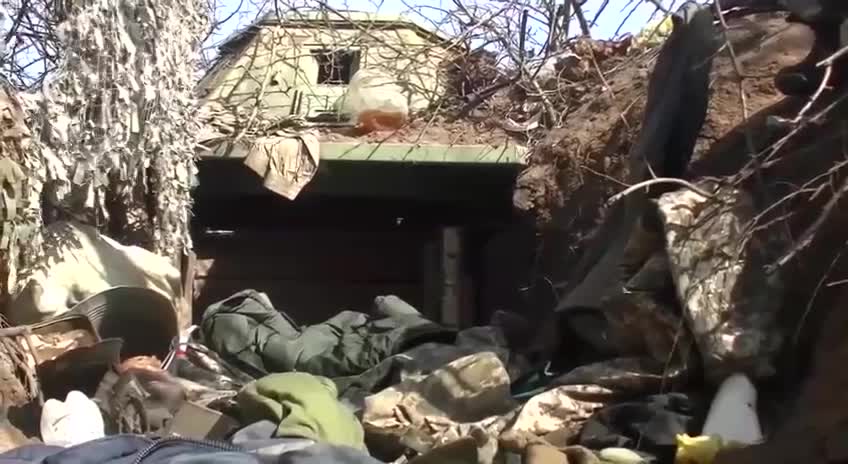 Ukraine War - Footage from fortified positions left by the Armed Forces of Ukraine