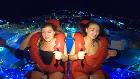 Slingshot ride compilation | girls funny moments