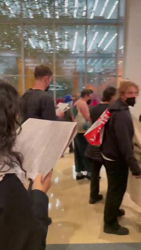Protesters inside New York Times office to condemn Gaza genocide
