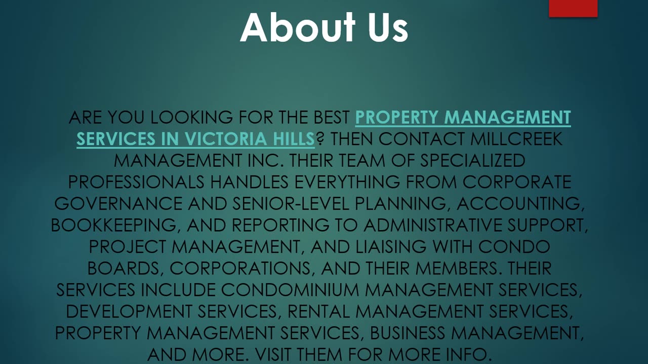 Best Property Management Services in Victoria Hills