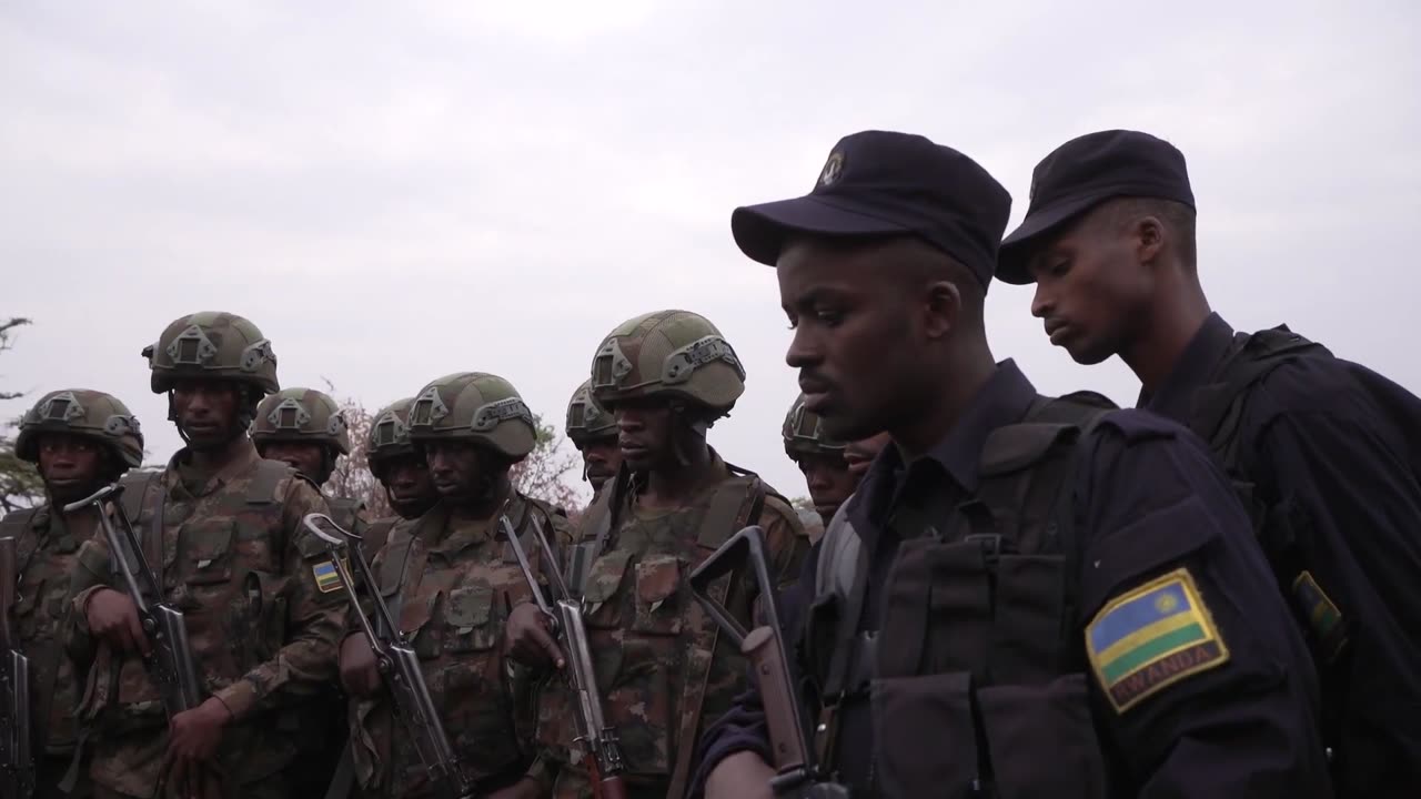 Rwandan Army in training by USA Army