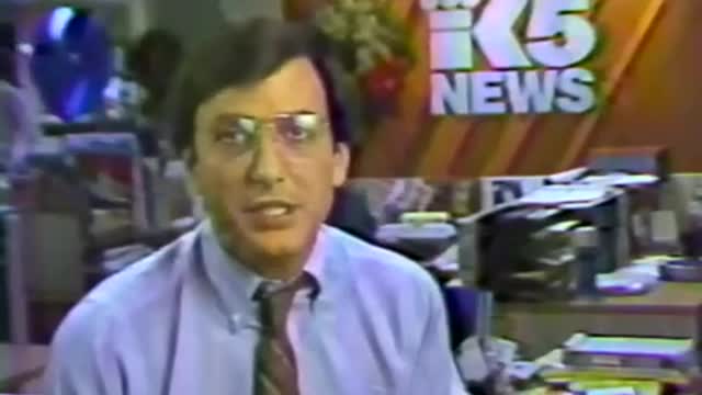 1984 Aaron Brown King 5 news break update Seattle 30 second commercial