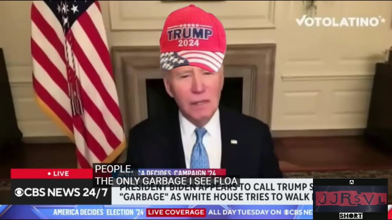 Biden Garbage Trump Support Wears TRUMP