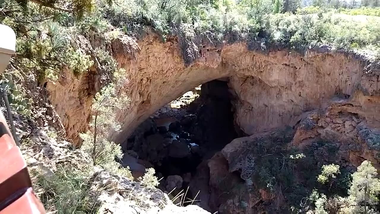 Tonto Natural Bridge AZ: Perched Cattail Ponds & Waterfalls